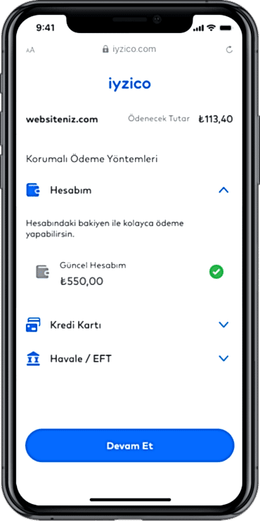 iyzico bakiye ile ödeme