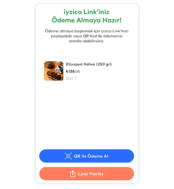 iyzico link yöntemi