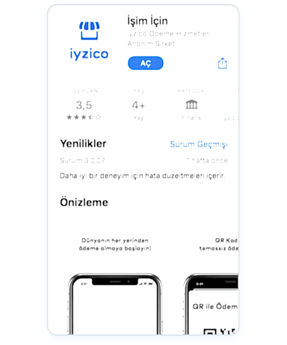 iyzico işim için mobil uygulamasını indirin.