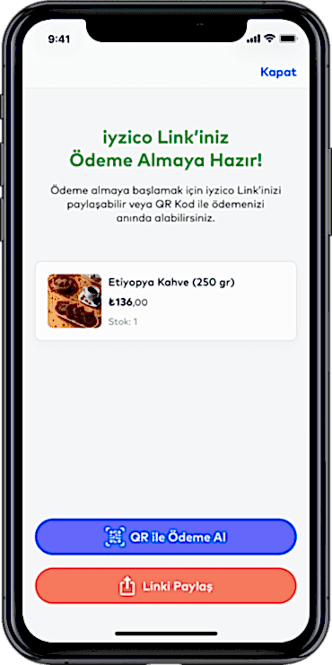 iyzico işim için uygulaması